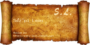 Sápi Leon névjegykártya